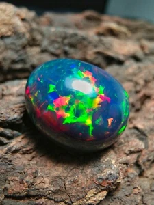 15.30 CT AAA Grade Black Opal Oval Shape Natural Opal Gemstone 18x15x11 MM Opals - Picture 1 of 10