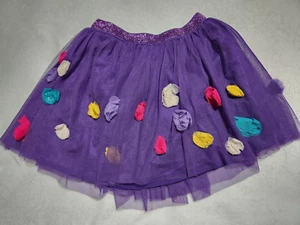 Girls XL 14 Children's Place Purple Layered Skirt with Flowers - Picture 1 of 1