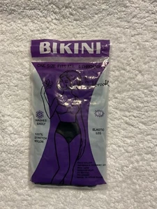Ashbrook Panti Slip 100% Stretch Nylon Bikini Höschen OSFA Neu in Verpackung schwarz - Bild 1 von 5