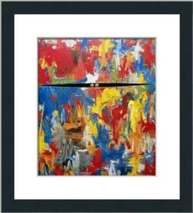 Jasper Johns Print - Painting with Two Balls Custom Gallery Framed - Picture 1 of 2