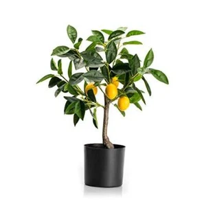 19" Mini Artificial Lemon Tree Potted Bonsai Plant for Home Décor - Picture 1 of 6
