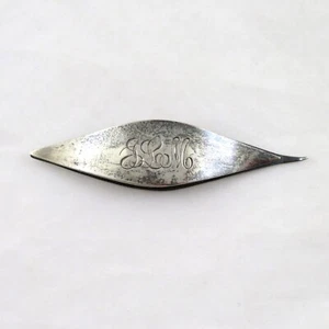 Antique Sterling Silver Tatting Shuttle "ILM" Monogram 2.75 - Picture 1 of 4