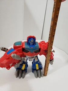 Playskool Transformers Rescue Bots Optimus Primal 9" T-Rex Dinosaur - Picture 1 of 6