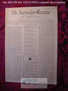 SATURDAY REVIEW October 22 1927 Robert P. Tristram Coffin Rene Rapin - Imagen 1 de 1