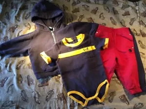 Vintage Gymboree 2000 Classic Aviator pantaloni attivi giacca con cappuccio body 3-6-12 - Foto 1 di 2