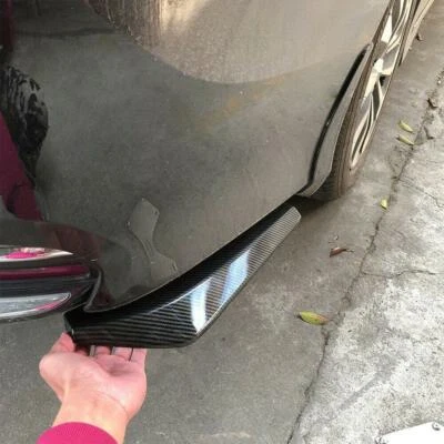 2x Car Auto Carbon Fiber Rear Bumper Lip Diffuser Splitter Canard Protector Top - Image 1 of 4