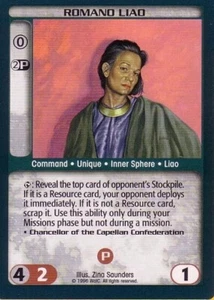 Battletech CCG: Romano Liao [mäßig bespielt] aus Set Premiere Unlimited BT W - Bild 1 von 1