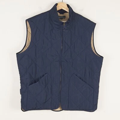 J Crew Factory Mercantile Navy Blue Full Zip Quilted Walker Vest Mens Sz XL - Image 1 of 4