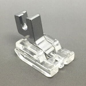 Clear Plastic Snap on Invisible Concealed Zipper Foot Low Shank Sewing Machines