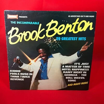 The Incomparable Brook Benton 1977 UK vinyl LP Fools Rush In best of Kiddio - Image 1 of 4