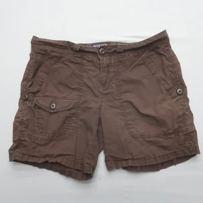 Pantalones Cortos Polo Jeans Ralph Lauren Mujer Carga Talla 6 Algodón Marrón Tiro Bajo 6.5"L Foto 1 de 4