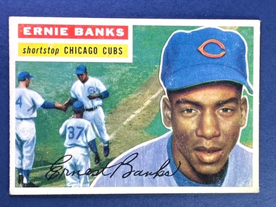 Ernie Banks 1956 Topps #15 Cubs en muy buen estado Foto 1 de 4