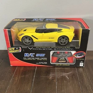 New Bright R/C Sport Corvette Stringray Yellow #916 SEALED - Picture 1 of 8
