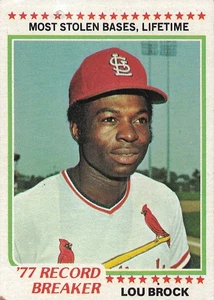 Topps Lou Brock 1978 #1 en muy buen estado+ - Imagen 1 de 2