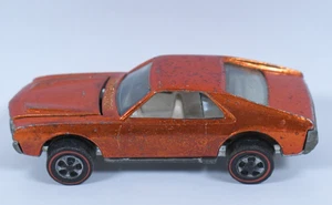 Vtg Original 1968 Red Line CUSTOM AMX Orange Hot Wheels Mattel - Picture 1 of 7