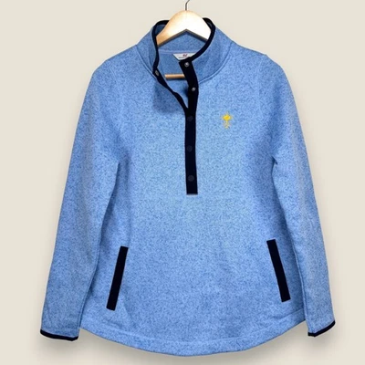 Suéter Pullover Ryder Cup Vineyard Vines Media Cremallera Polar Mujer Medio Azul Golf Foto 1 de 4