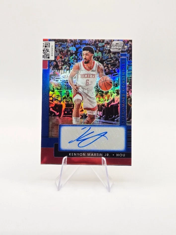 Kenyon Martin Jr. 2021-22 Panini Contenders Optic Sophomore Auto Blue SP /75 - Image 1 of 2