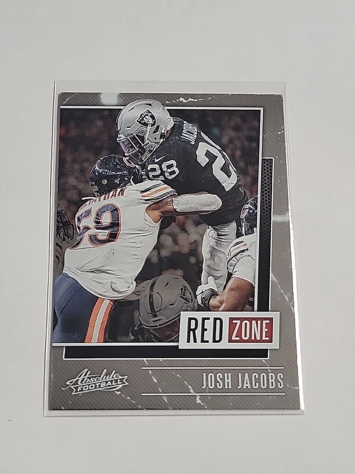2020 Panini Absolute Josh Jacobs Red Zone Insert #RZ-JJ Las Vegas Raiders  - Image 1 of 2