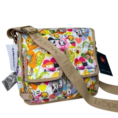 Tokidoki LeSportsac Stellina L’Amore Bolso Mensajero Bandolera Qee Llavero Nuevo con Etiquetas Foto 1 de 4
