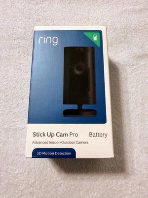 *NEW* Ring Stick Up Cam Pro Battery Indoor/Outdoor Security Camera, Black - Image 1 of 2