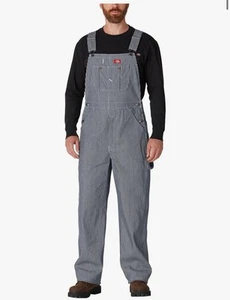 Dickies Men's Indigo Rigid Bib Overalls Denim Blue Size 32x,32 Cotton Vintage - Picture 1 of 8