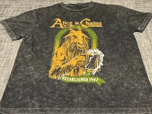 Alice In Chains T-shirt Mens Marbled Gray Short Sleeve Cotton Size Large  - Picture 1 of 5