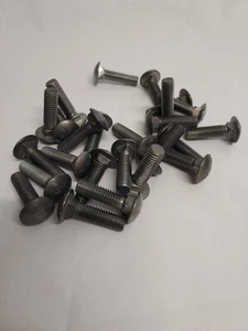 (25 pieces) 3/8-16 Thread x 1 3/8 Long carrige bolts Most Bmr Brand Zinc Plated - Picture 1 of 4