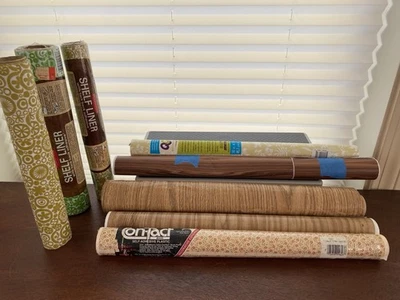 De colección-8 rollos surtidos NOS y papel de contacto abierto/revestimiento, grano de madera, flores++ Foto 1 de 4