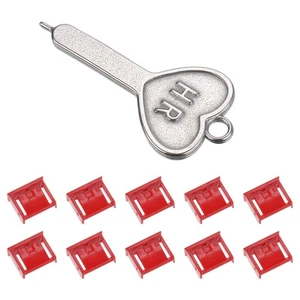 10pcs Bloqueur de Port Verrouillage Port USB/poussière PC Bloqueur avec Clé Codée,Rouge - Photo 1 sur 5