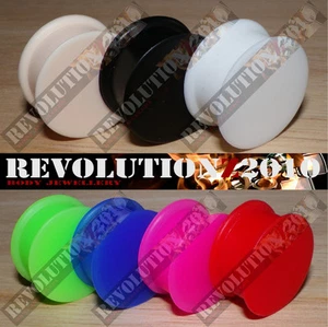 Solid Silicone Flesh Plug / Tunnel Choose Size & Colour - Picture 1 of 8