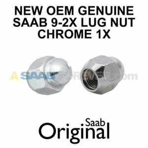 NEW GENUINE SAAB 9-2x CHROME WHEEL LUG NUT OEM 32007717 - Picture 1 of 3