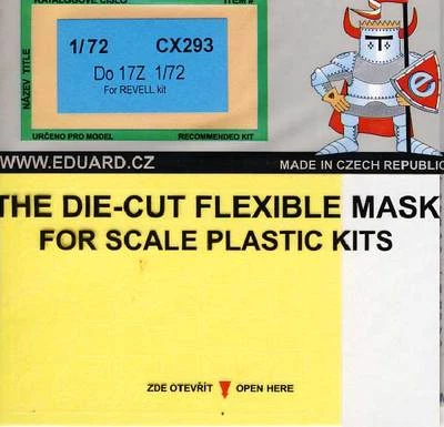Eduard Expressmask Maschera Dornier Do-17Z per Revell 1:72 Modello Kit Airfix - Immagine 1 di 2