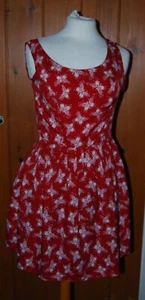 Yumi, Ladies, Red, Butterfly, Light, Casual, Party, Dress size 10 (38) - Picture 1 of 6