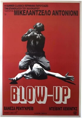 Blow Up Michelangelo Antonioni Vanessa Redgrave Original Griechisch B1 Poster R/2022 - Bild 1 von 3