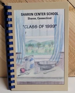 Vtg "COOKING WITH THE CLASS OF 1999" Sharon, CT Center School Family Recipes HC - Imagen 1 de 10