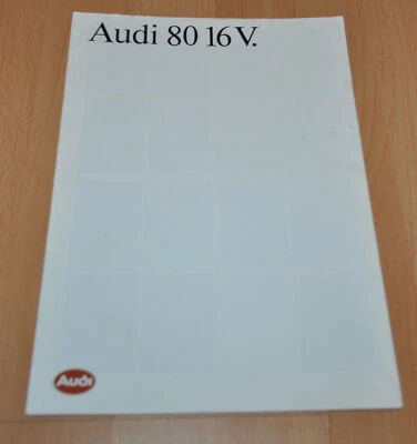 Audi 80 16V Folleto Folleto 1990 8/89 Edición Holanda Foto 1 de 3