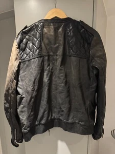 All Saints Leather Mens Bomber - M - Picture 1 of 2
