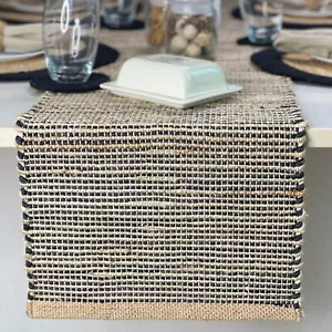 | Natural Jute Table Runner | 13x108 Inch. Rustic Farmhouse Table Runner | Ta... - Picture 1 of 6