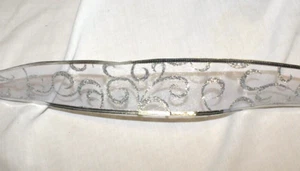 Christmas Wired Edge Sheer Silver Ribbon with Silver Glitter Swirl 10 feet 2" - Picture 1 of 1