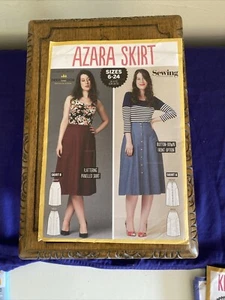 Simply Sewing Deer &Doe  AZARA SKIRT Panelled flattering button down or zip 6-24 - Picture 1 of 1