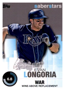 2014 Topps SaberStars Evan Longoria MLB Insert PWE Rays - Imagen 1 de 2