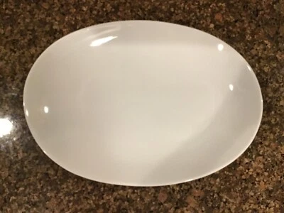 White Porcelain Oval Platter 12"X 8.5”Crate & Barrel NEW - Image 1 of 4