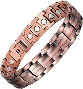 SUPER STRONG Pure Copper Arthritis Therapy Magnetic Bracelet Men Women - Picture 1 of 8