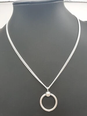 925 Silber Halskette & 925 Silber Anhänger / PANDORA / 50,0cm / 21,1g - Bild 1 von 3