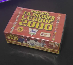 2000 Merlin​ sticker​ Premier​ league​ Box (100 pack per box) Rare! - Picture 1 of 2