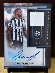 2023-24 Topps Museum Collection UCL Callum Wilson Patch Auto Sapphire /75 - Picture 1 of 2