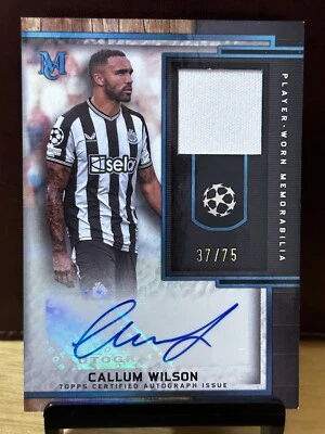 2023-24 Topps Museum Collection UCL Callum Wilson Patch Auto Sapphire /75 - Image 1 of 2