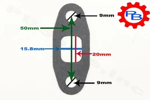 T3 T4 50mm Turbo Oil drain gaskets Qty 10 - Foto 1 di 2