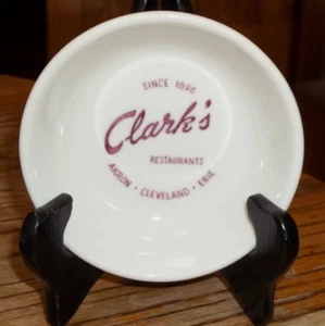 Vintage Clark's Restaurant Akron Cleveland Erie Walker China 40s 4" Bowl mint - Picture 1 of 7