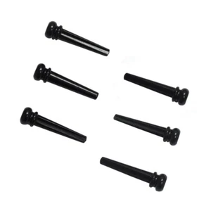 Set of 6pcs Metal Guitar Pins For Acoustic Guitar Extend Tenuto Black - Picture 1 of 4